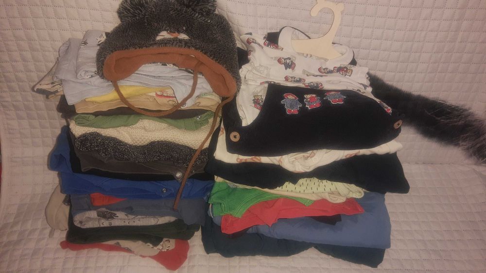 Duża paczka ubrańdla chłopca,74-80 ,35 sztuk