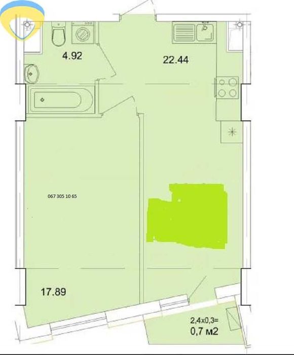 1-room apartment apartment by the address st. Kulikovo pole pl Oktyabrskoy revolyutsii pl (area 44 m²) - Atlanta.ua - photo 4