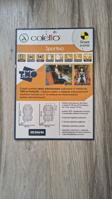 Fotelik samochodowy COLETTO