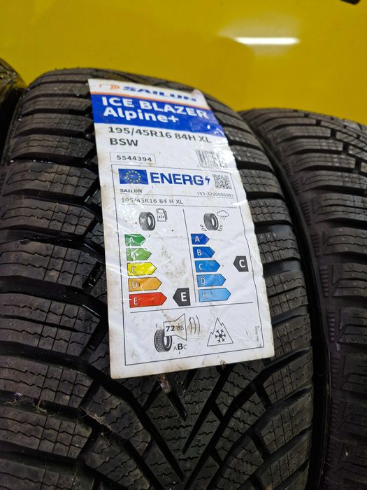 Opony Zimowe 195/45R16 Sailun ICE Blazer Alpine+ 4sztuki Montaż NOWE