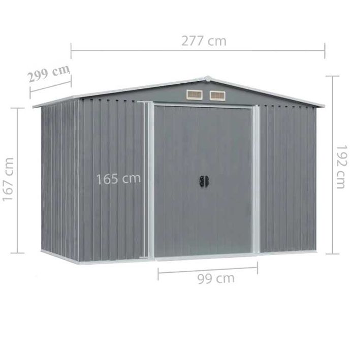 Domek na narzędzia domek narzędziowy 277x299x192 DUŻY schowek szopa