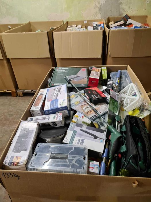 Palety Lidl drobnica Parkside paleta