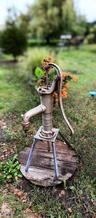 Wspaniały element wodnej dekoracji ogrodowej.