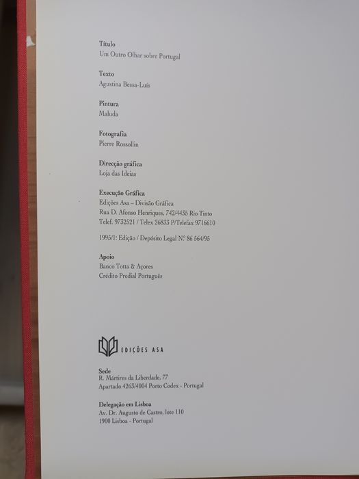 Livro edição especial Um Outro Olhar sobre Portugal