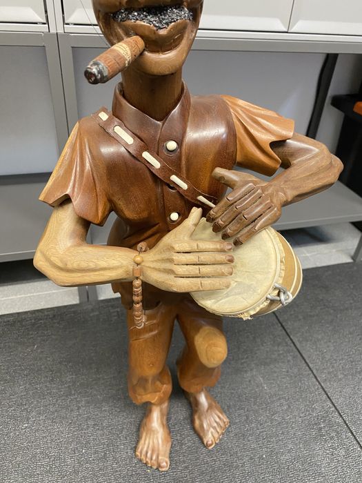 Boneco Madeira Cuba (Músico Cubano) 66cm