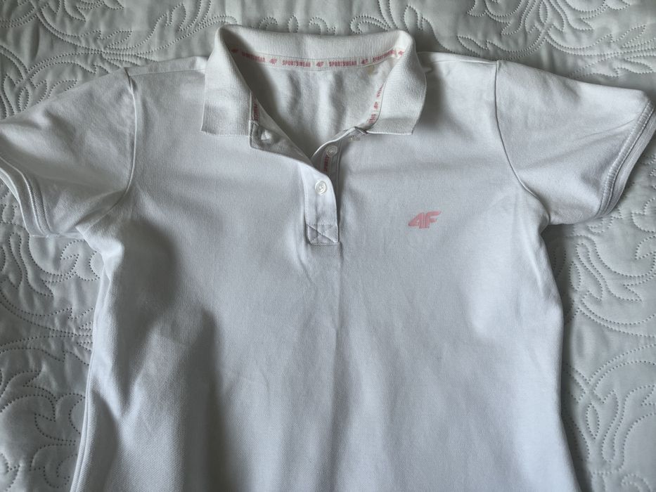 Koszulka Polo biała 4F rozmiar S