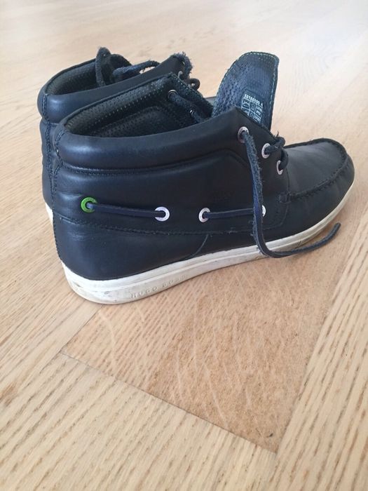 Мужские демисезонные кожаные ботинки Boss оригинал