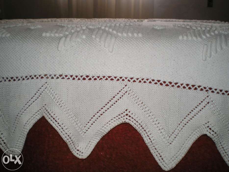 Colcha de croché branca