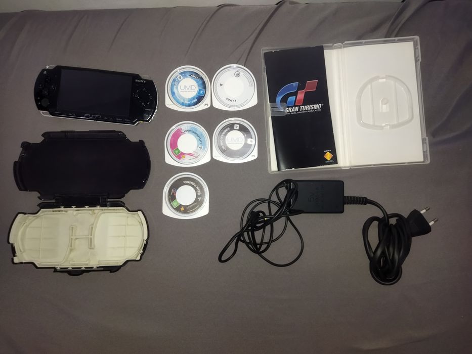 ZESTAW PSP 2004 zmodowana + gry + bateria i ładowarka