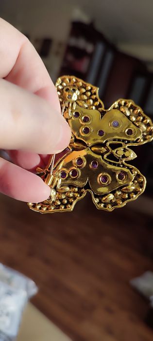 Wielobarwny motyl - broszka