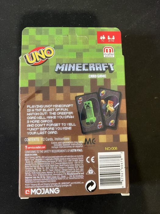 Minecraft UNO novo