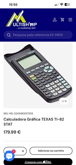Calculadora gráfica Texas T1-82 Stats