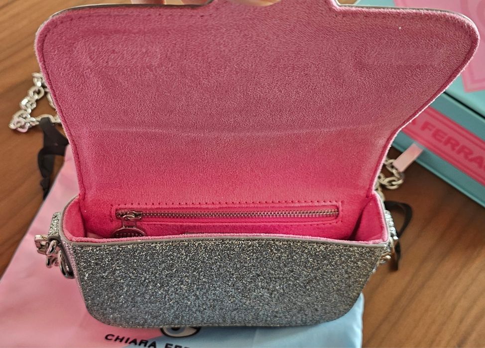 Chiara Ferragni eyelike glitter bag