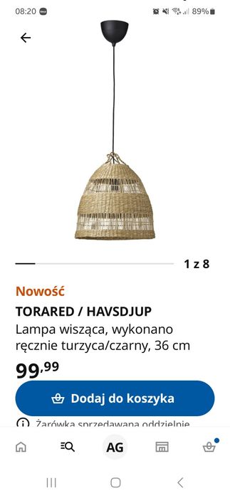Lampa ikea Torared 1szt + Struhm 4x