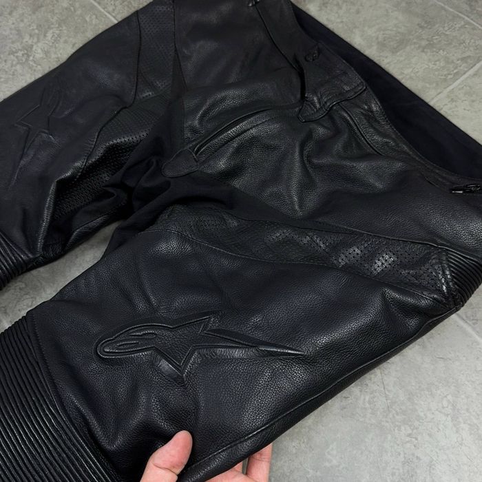 Мотоштани Alpinestars Leather Мотоштаны штани мото брюки штаны кожа шкіра джинсы спортбайк кожанки мотоцикл экипировка защита ног harley devidson