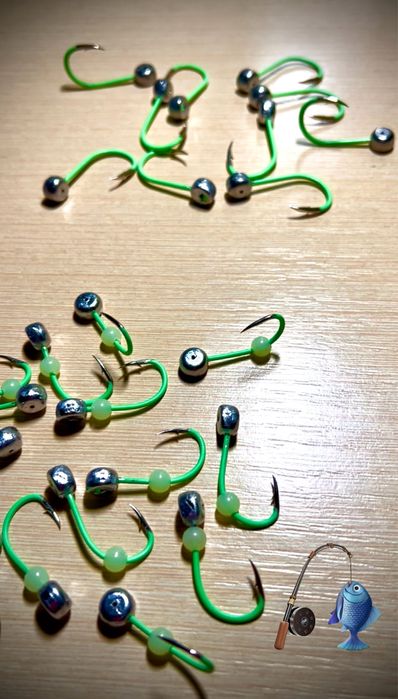 Летняя мормышка  Lumo Green  Світлонакопичувальні флюрисцентні