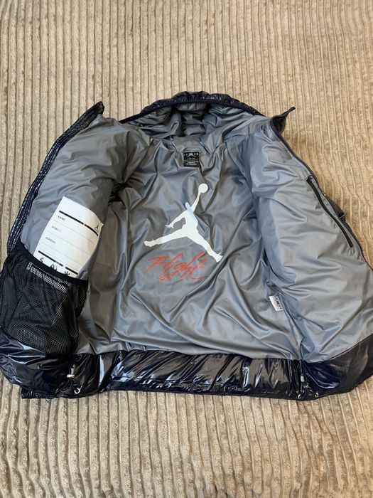 Пуховик темно синий Jordan  Детский Взрослый Зима ДемиСезон. 104-152