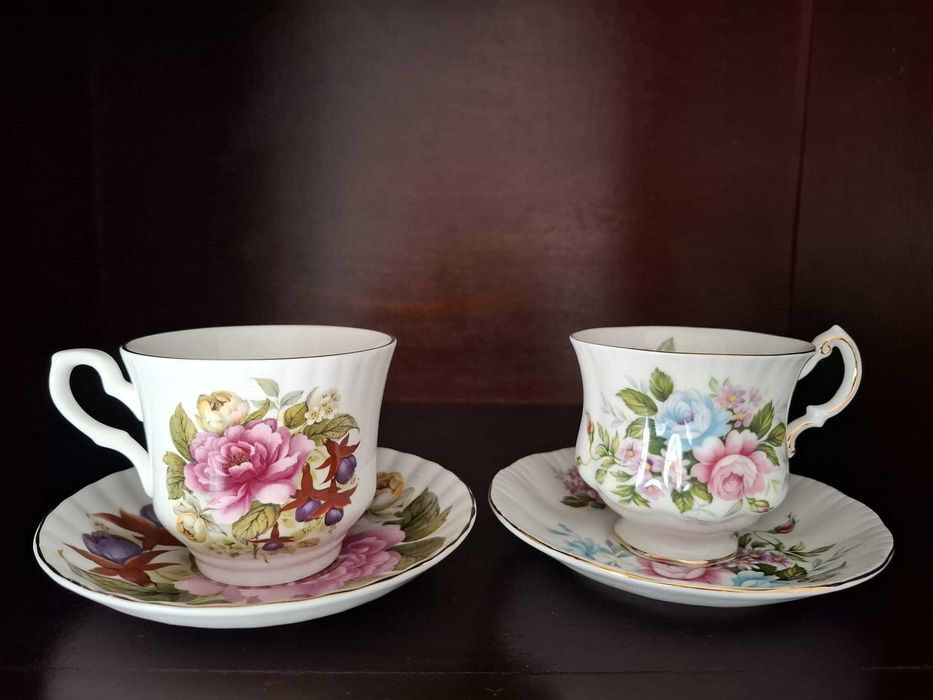 Royal Stafford Grande xícara chá e xícara da Paragon Fine Bone China