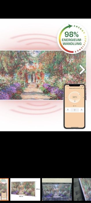 Інфрачервоний обігрівач (Картина) • Новий • Klarstein • З Німеччини