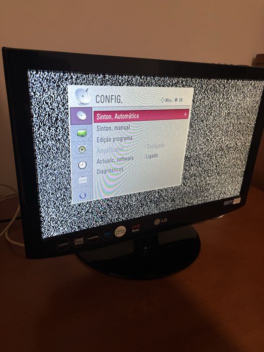 TV LG 19” LCD HD Ready – Funcional + cabos incluídos