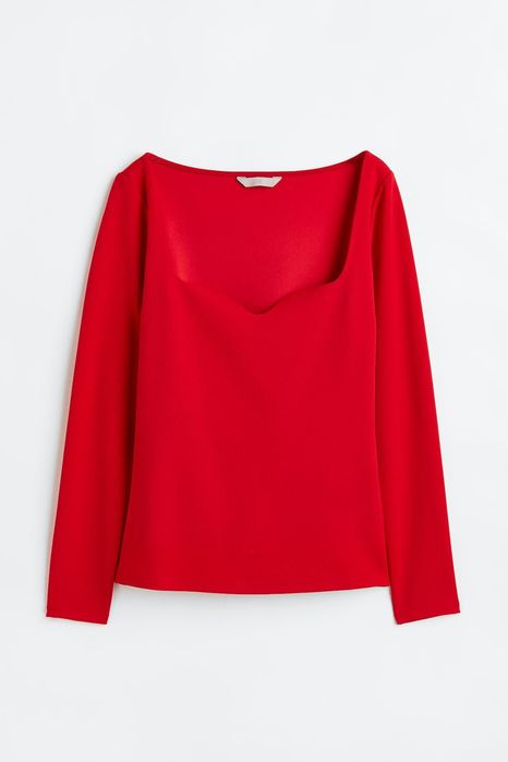 Лонгслів жіночий H&M червоний розмір XS