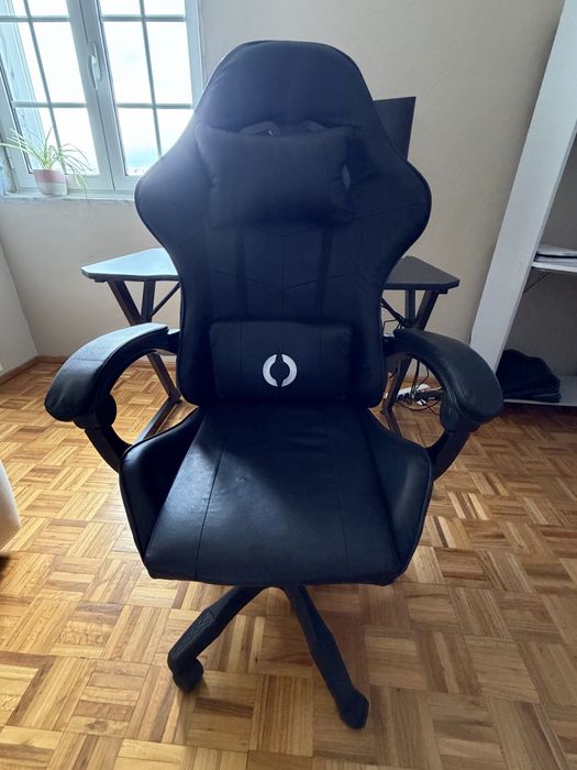 Secretaria tampo em carbono c/ cadeira gaming