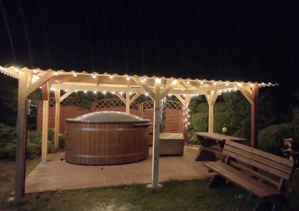 Domek z sauna, jacuzzi, plac zabaw na weekend, na wakacje, na wsi