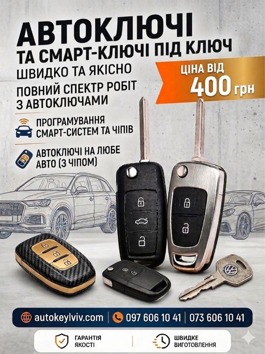 Виготовлення автоключів.Програмування ключів.Дублікат ключів.Автоключі