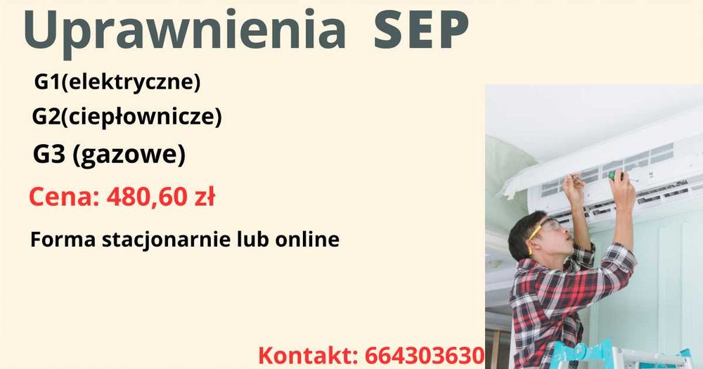 Uprawnienia SEP  G1,G2,G3