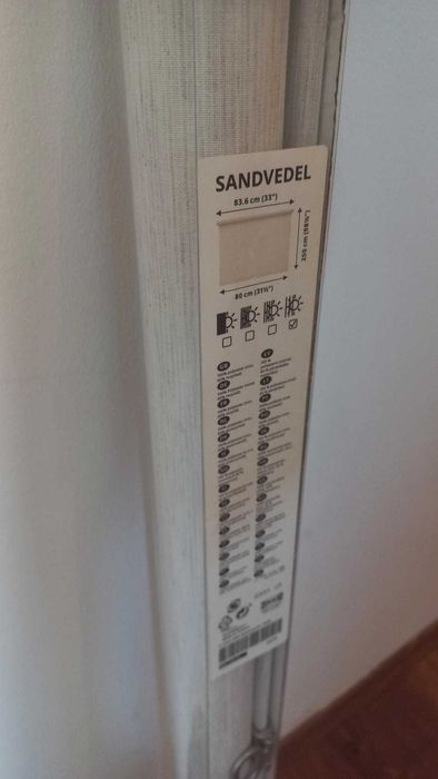 Estore de correr /persiana, 80x250cm – NOVO (modelo Sandvedel IKEA)