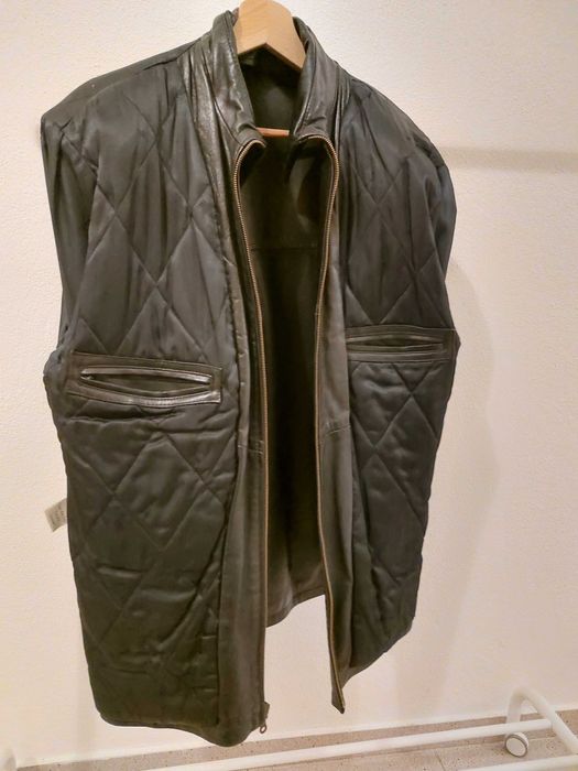 Casaco de cabedal Preto