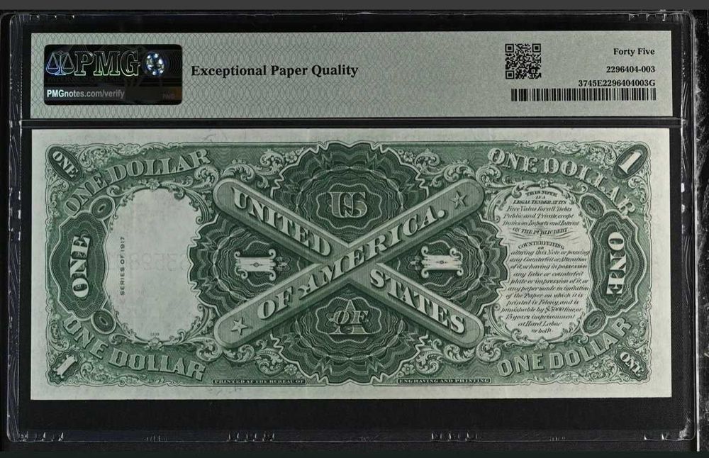 1 USD Dolar Legal Tender Note 1917 PMG 45 EPQ Klasyk USA