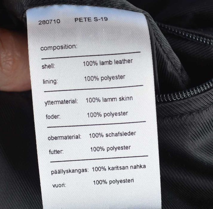 JOFAMA skórzana kurtka męska 100% skóra jagnięca 58 4XL