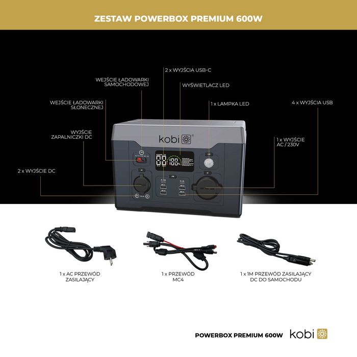 Банк енергії POWERBOX 600W Зарядна станція живлення переносна
