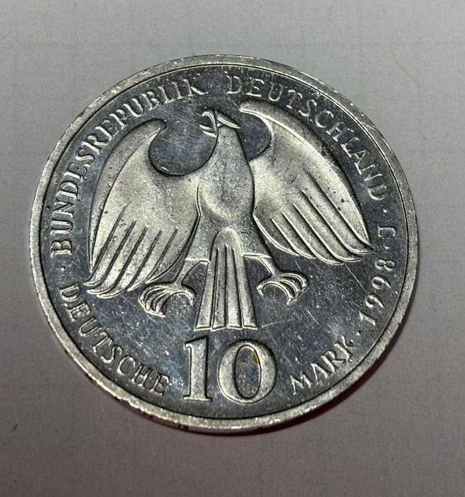 Srebrna moneta Pokój Westfalski 10 marek