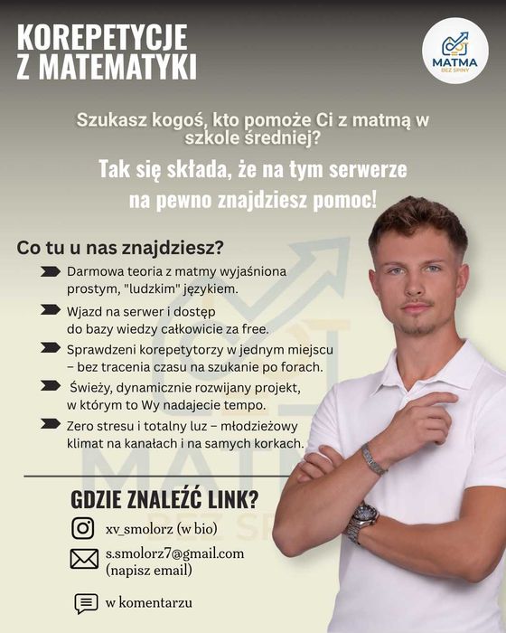Matma bez spiny - darmowy serwer Discord