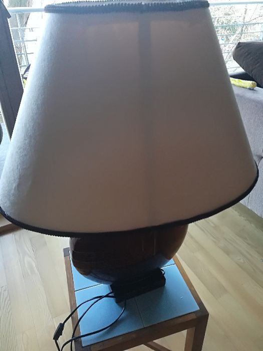 Lampa ceramiczna duża owalny abażur