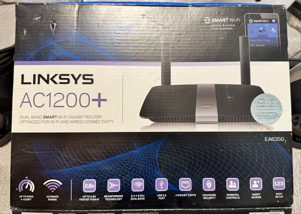 роутер Linksys EA6350  2,4+5,0 GHz