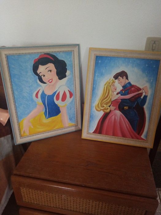 Conjunto de 2 quadros para quarto de criança.