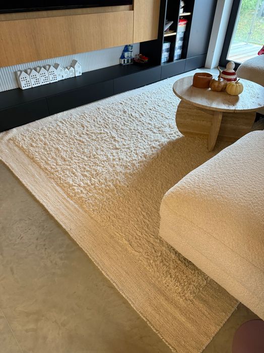 Dywan Marely z białej wełny 200x300 Kave Home