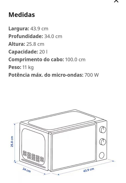 Microondas ikea 700w
