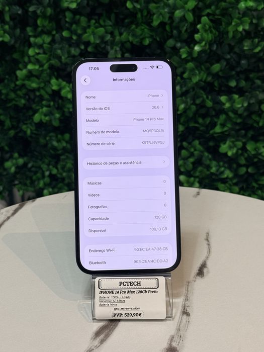 Apple iPhone 14 Pro Max 128Gb Preto - Pague até 18x