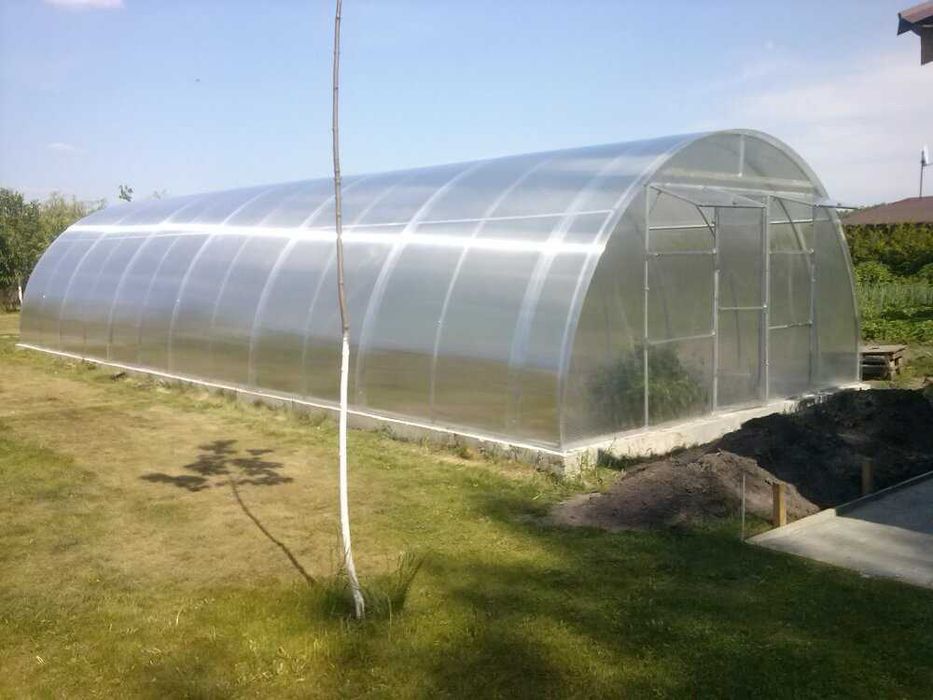 Duży tunel gospodarczy o wymiarach 5x12 z poliwęglanem 4 mm SOLIDY
