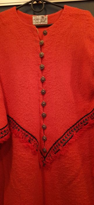 Винтажный тепл.длин. халат  Помпадур