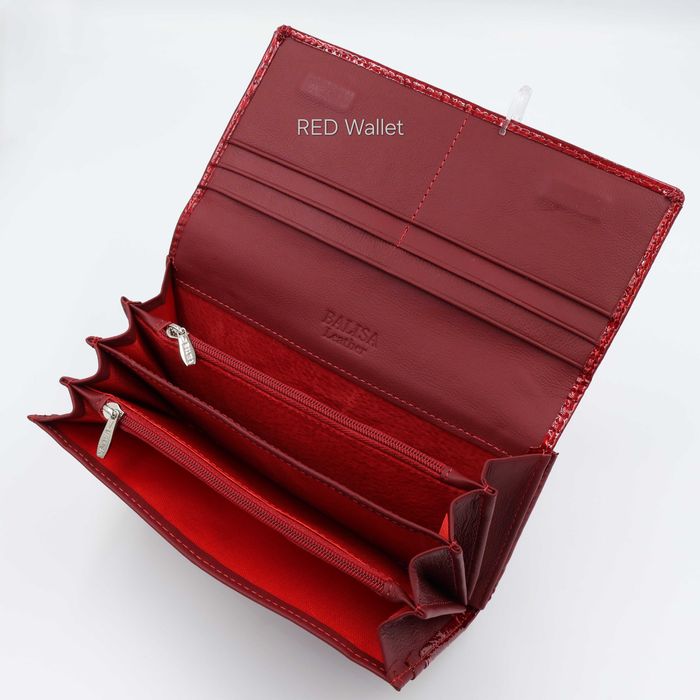 Гаманець жіночий шкіряний лак з візитницею Balisa 707A Кошелек женский