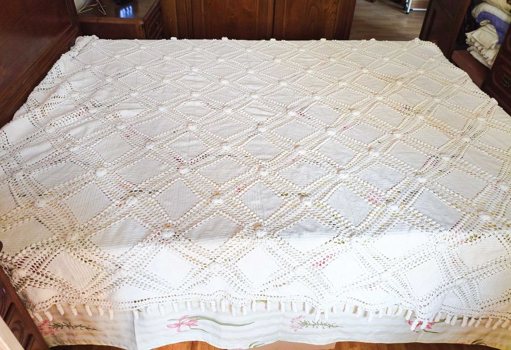 Colcha Casal XL Crochet Manual 260x220cm