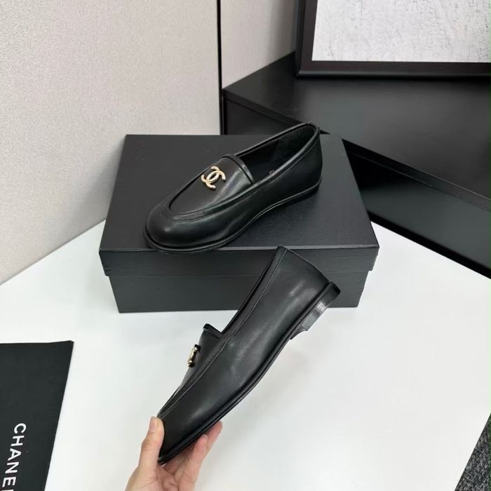 Mokasyny Chanel Black Leather