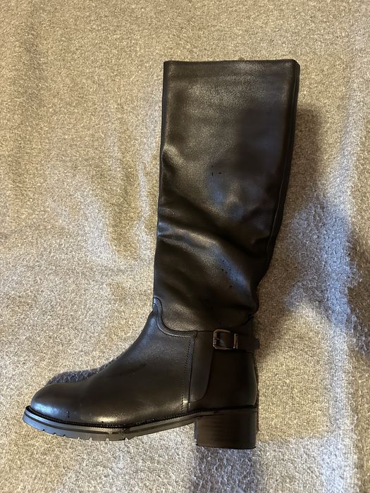 Сапоги женские, кожаные, зима, большой размер