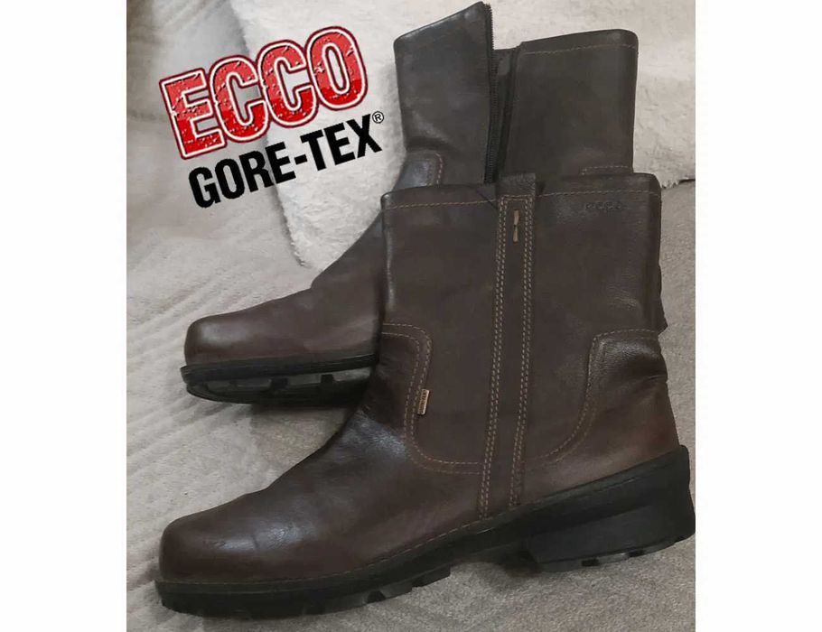 Ecco, Gore-tex. Женские! Кожа, подклада шерсть p. 42 (стелька 26,5 см)