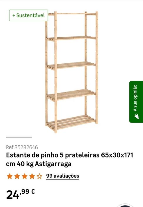 Vendo 2 estantes de madeira